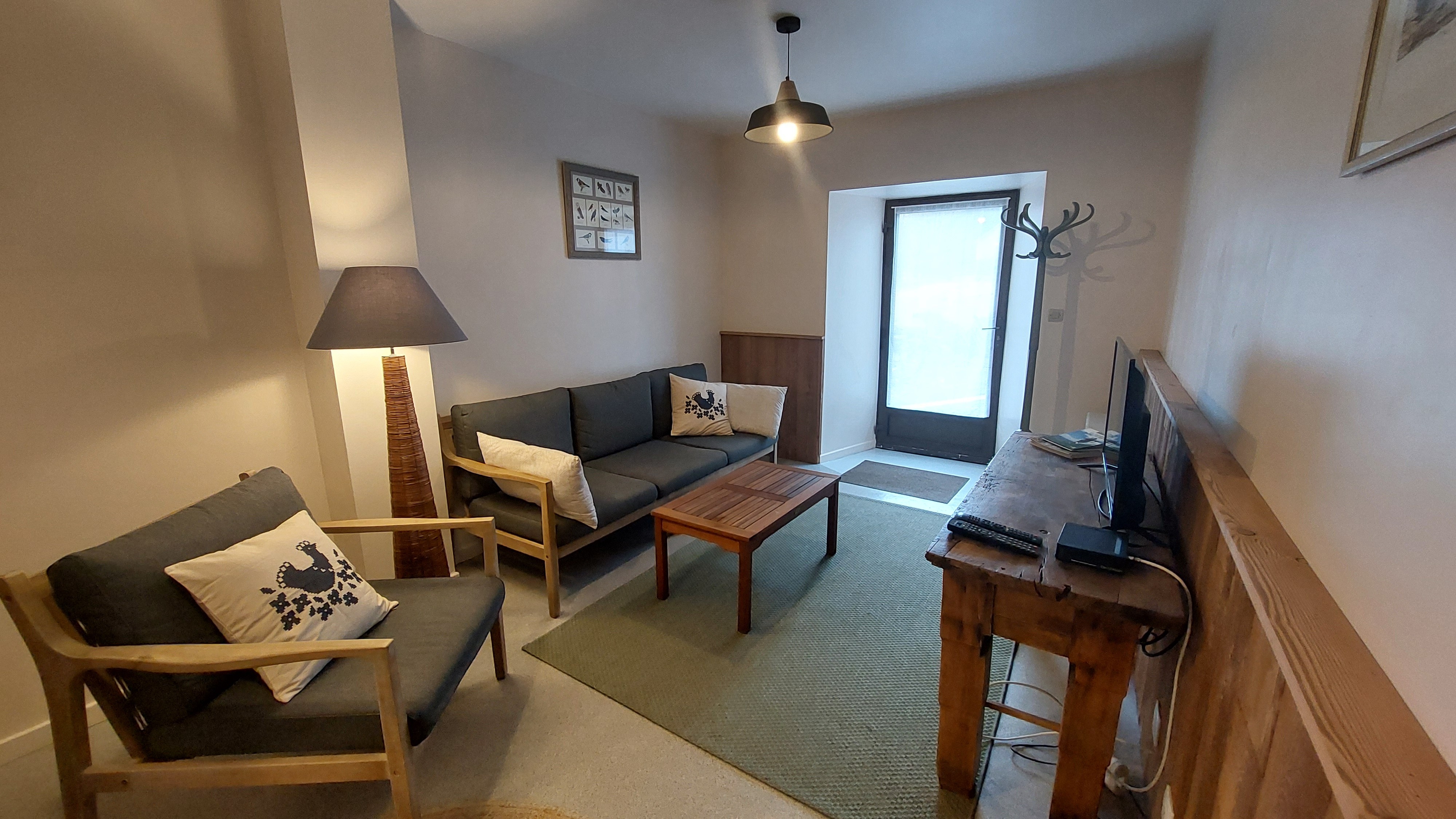 Cosy living room in the gîte at the foot of Puy Mary in the Cantal