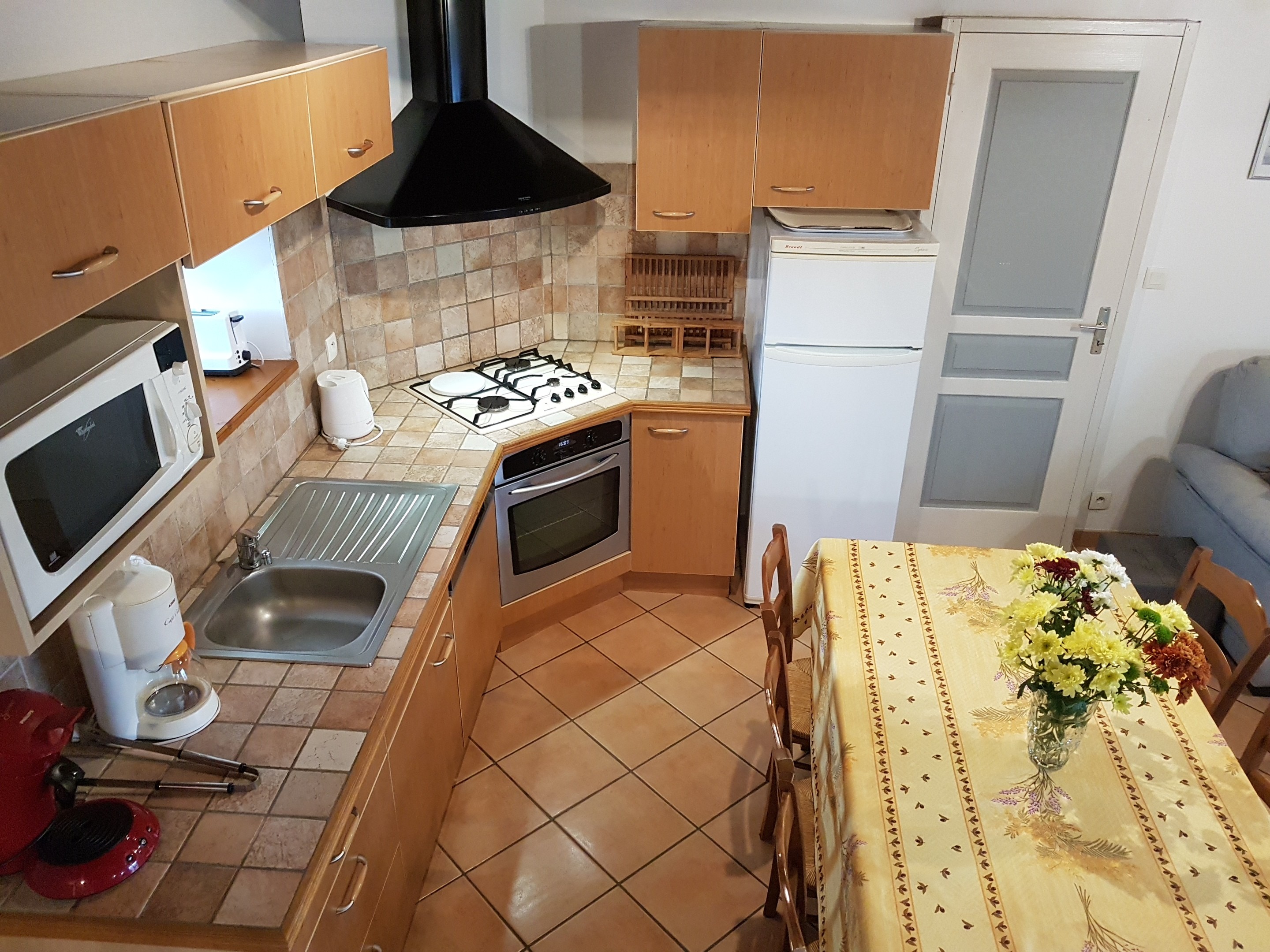 Kitchen in the living room on the ground floor