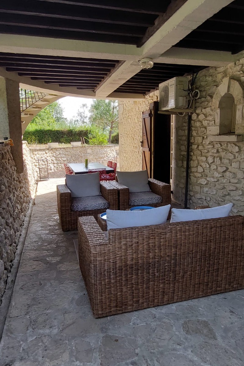 Terras privé et couvert