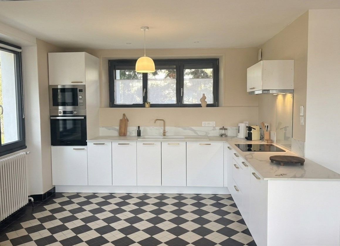 Open-plan kitchen and living area