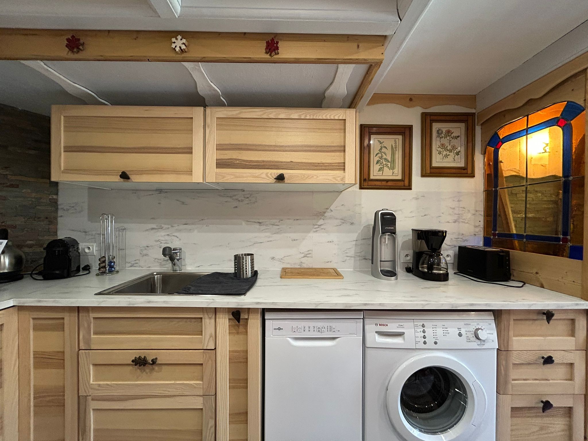 Kitchen - Apartment "Chalet Le Village" in the heart of nature