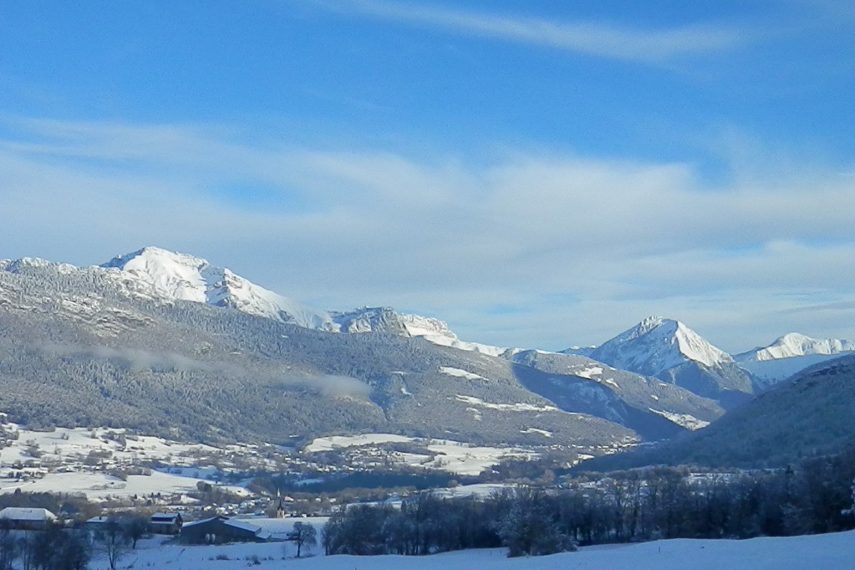 vue sur le massif des Bauges
