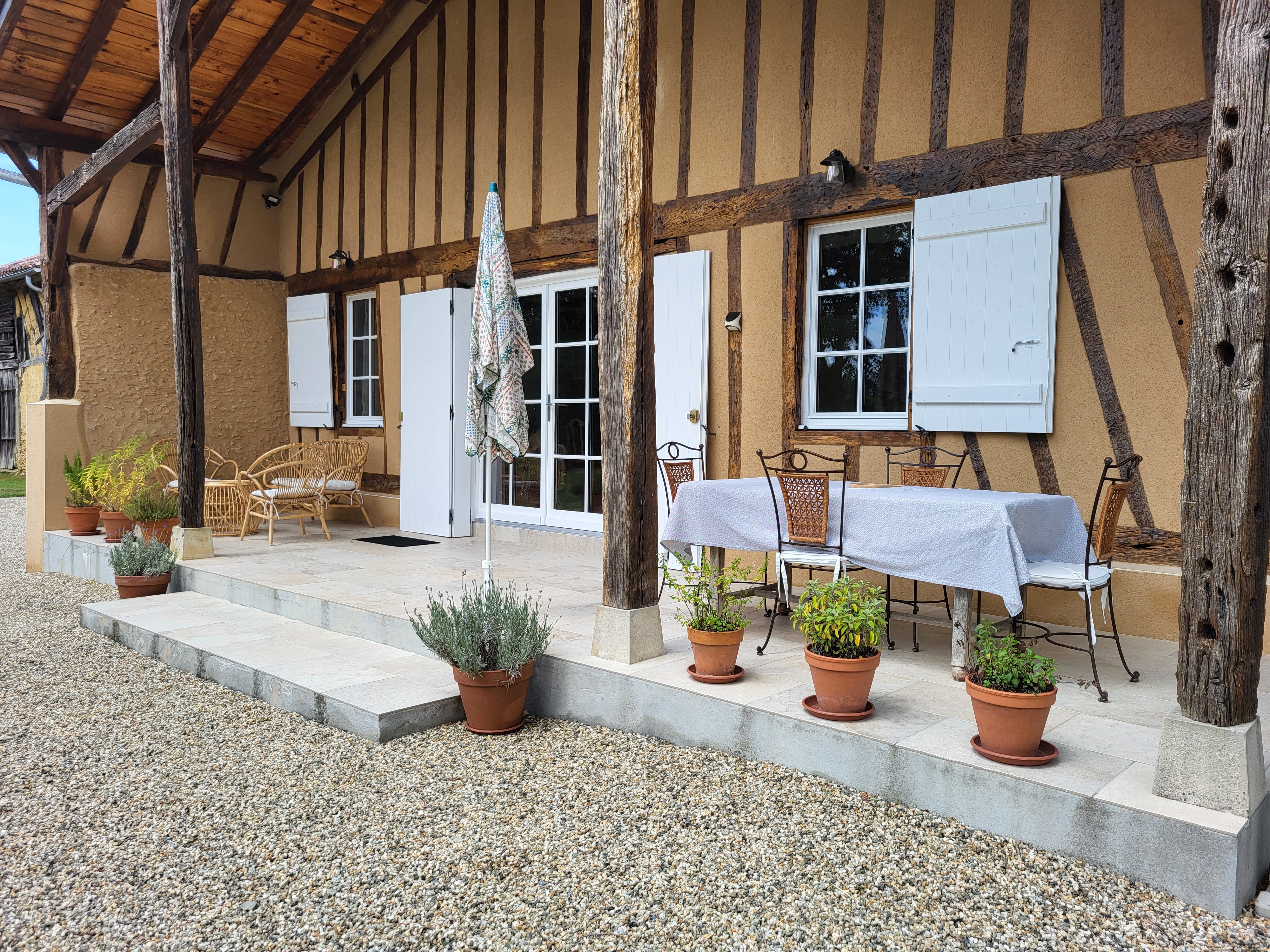 Terrace of the Peyrucolle gîte