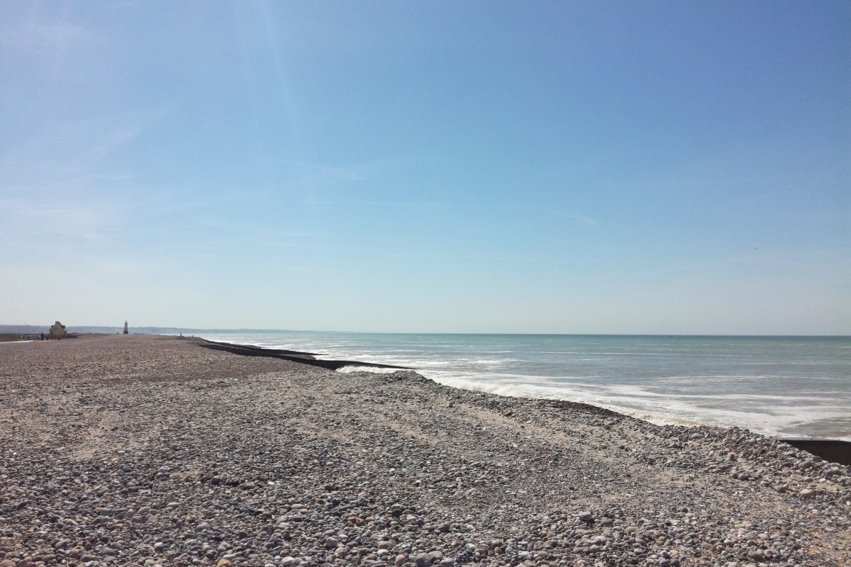 Vue depuis la plage en face de la location