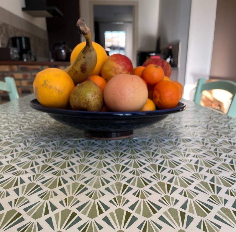 Gîte chez fernand table d'accueil cuisine Amfreville