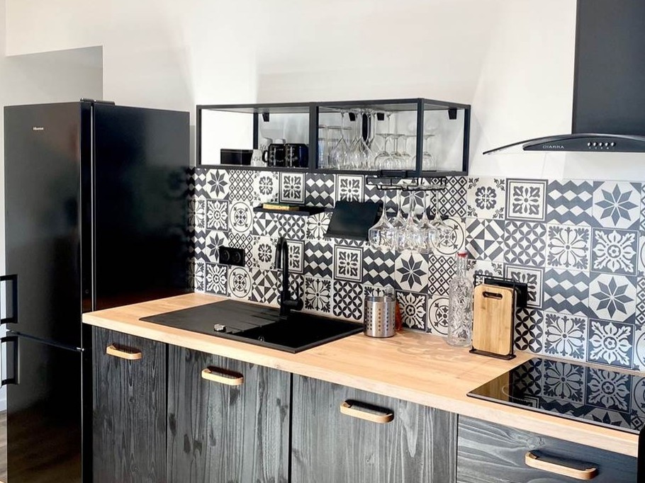 Cuisine Gîte Appart'Edith La Neuville aux Larris