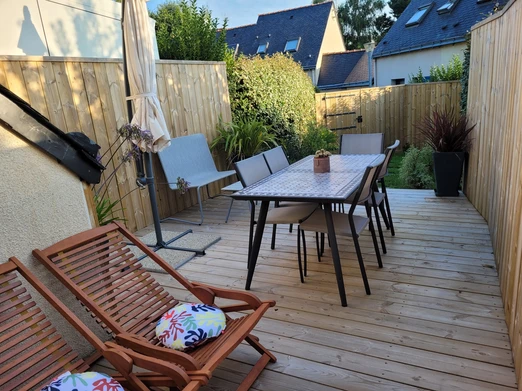Terrace with garden furniture