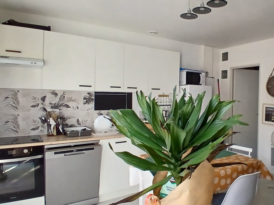 Le Studio M à Clermont-Ferrand : La pièce de vie avec cuisine
