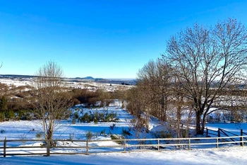 Vue avec neige