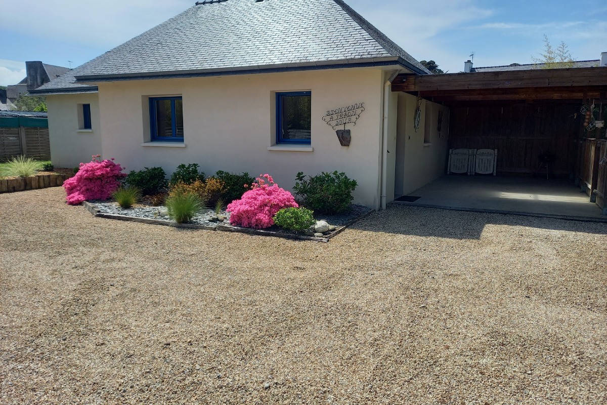 Entrée cour et carport