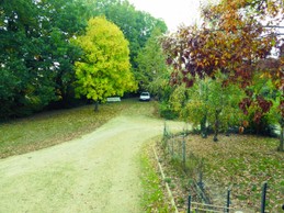 Devant le gîte en automne