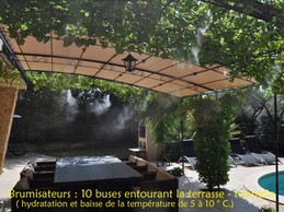 Brumisateur en terrasse.