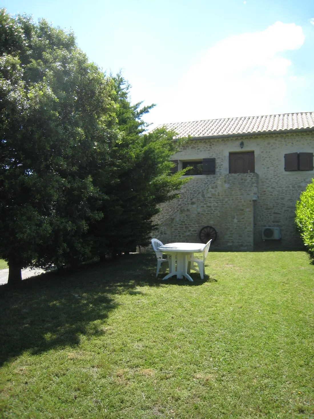 View of the private garden