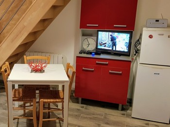 coin repas - Maison Bleue pour 2 personnes, proche plages, Meschers sur Gironde près de Royan