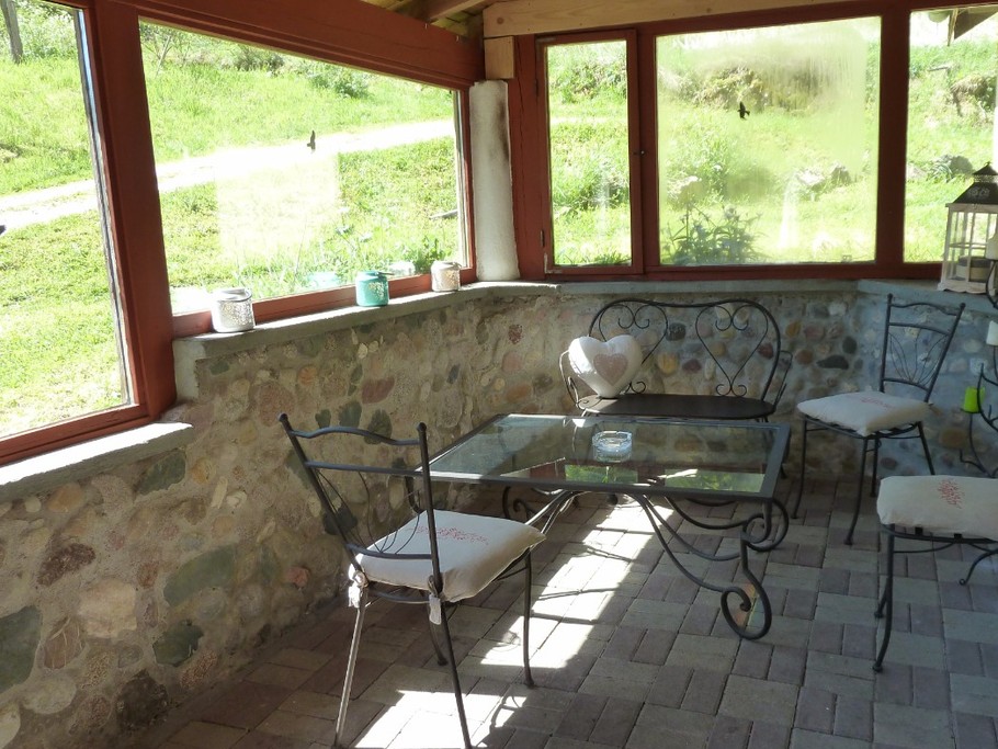 VERANDA - Gîte familial Scaravella, St Maurice sur Moselle, Rouge Gazon - Vosges, Ballon d'Alsace, Naure, Calme, Famille