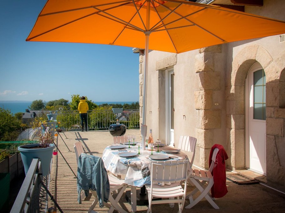 Terrasse extérieure vue mer