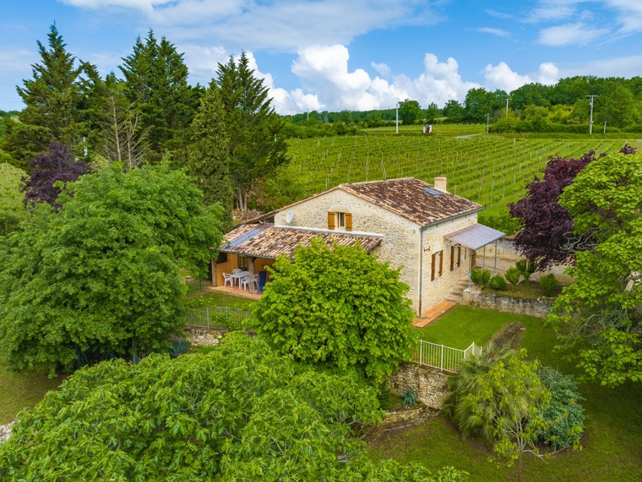 Le Chemin au milieu des vignes (photo drone)à 120m de la route (photos drone)