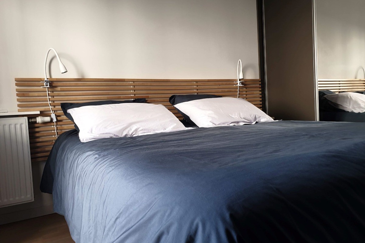 15_Espace nuit : literie 160x200. Linge de lit inclus et lits faits à votre arrivée