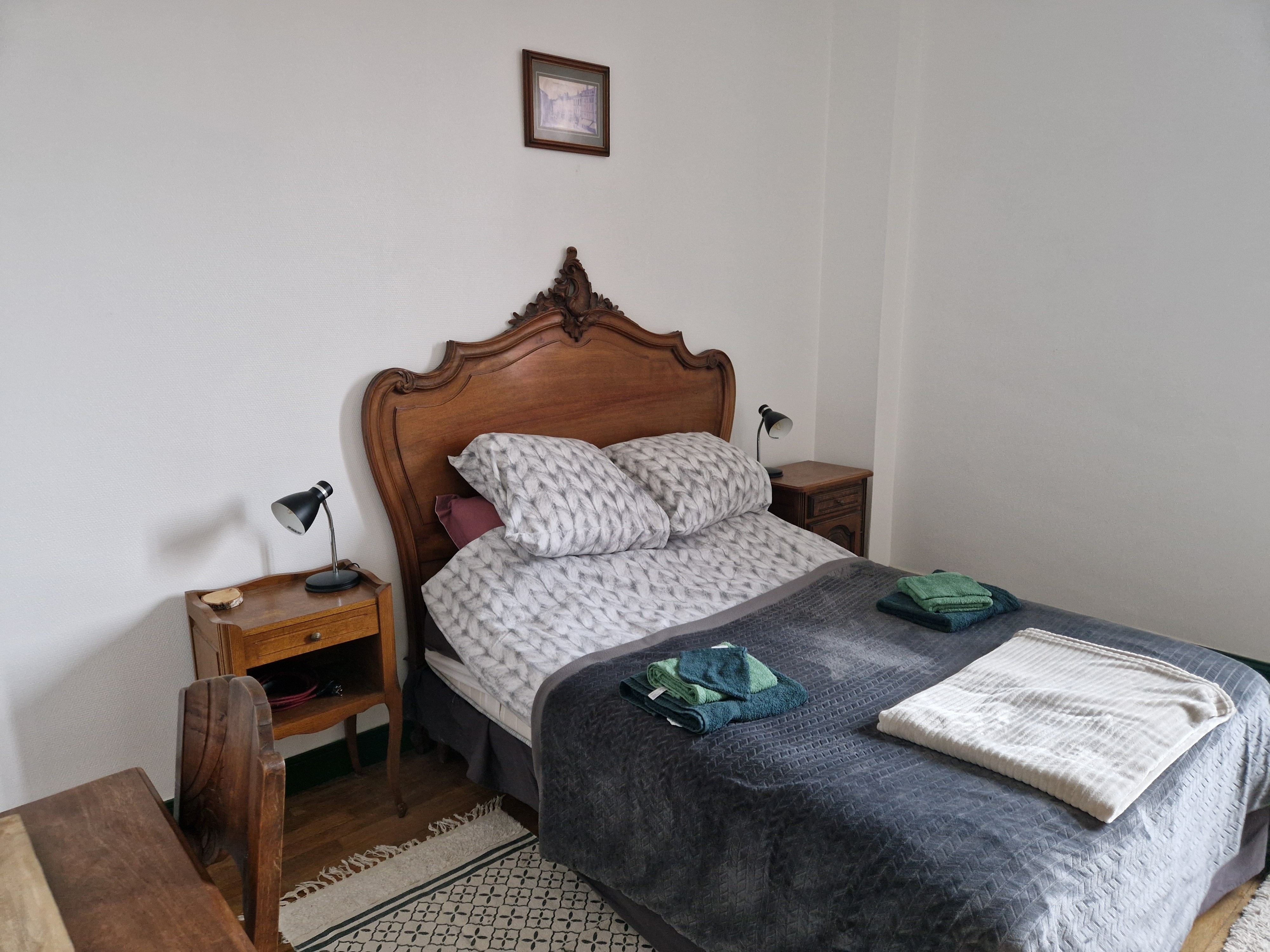 Chambre lit double - Gite vert, domaine de Granit