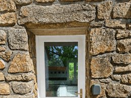 Front door with key box