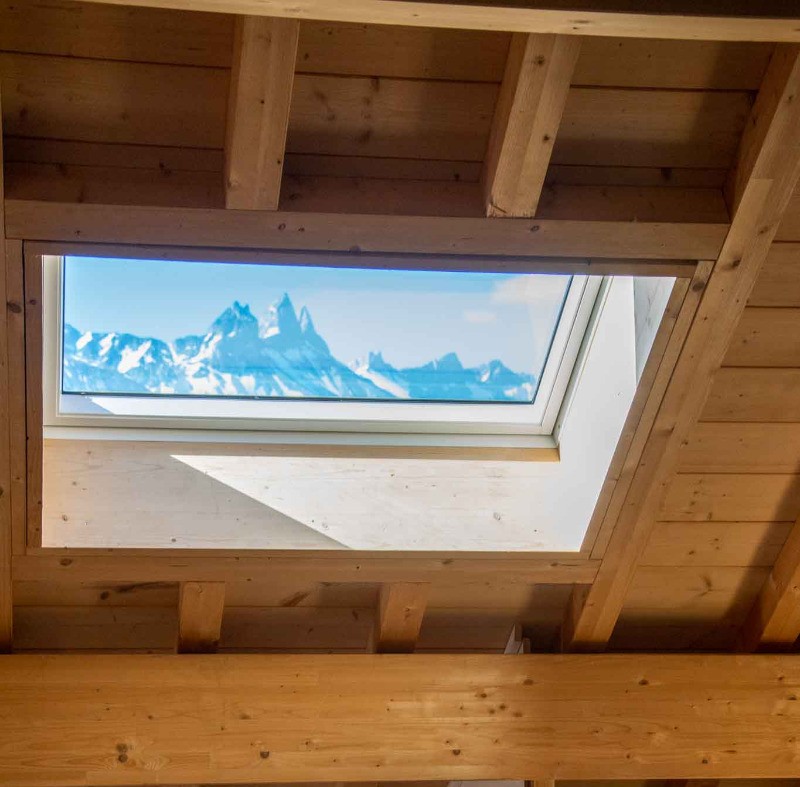 Les Aiguilles d'Arves depuis l'étage