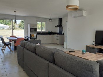 Salon-salle à manger-cuisine