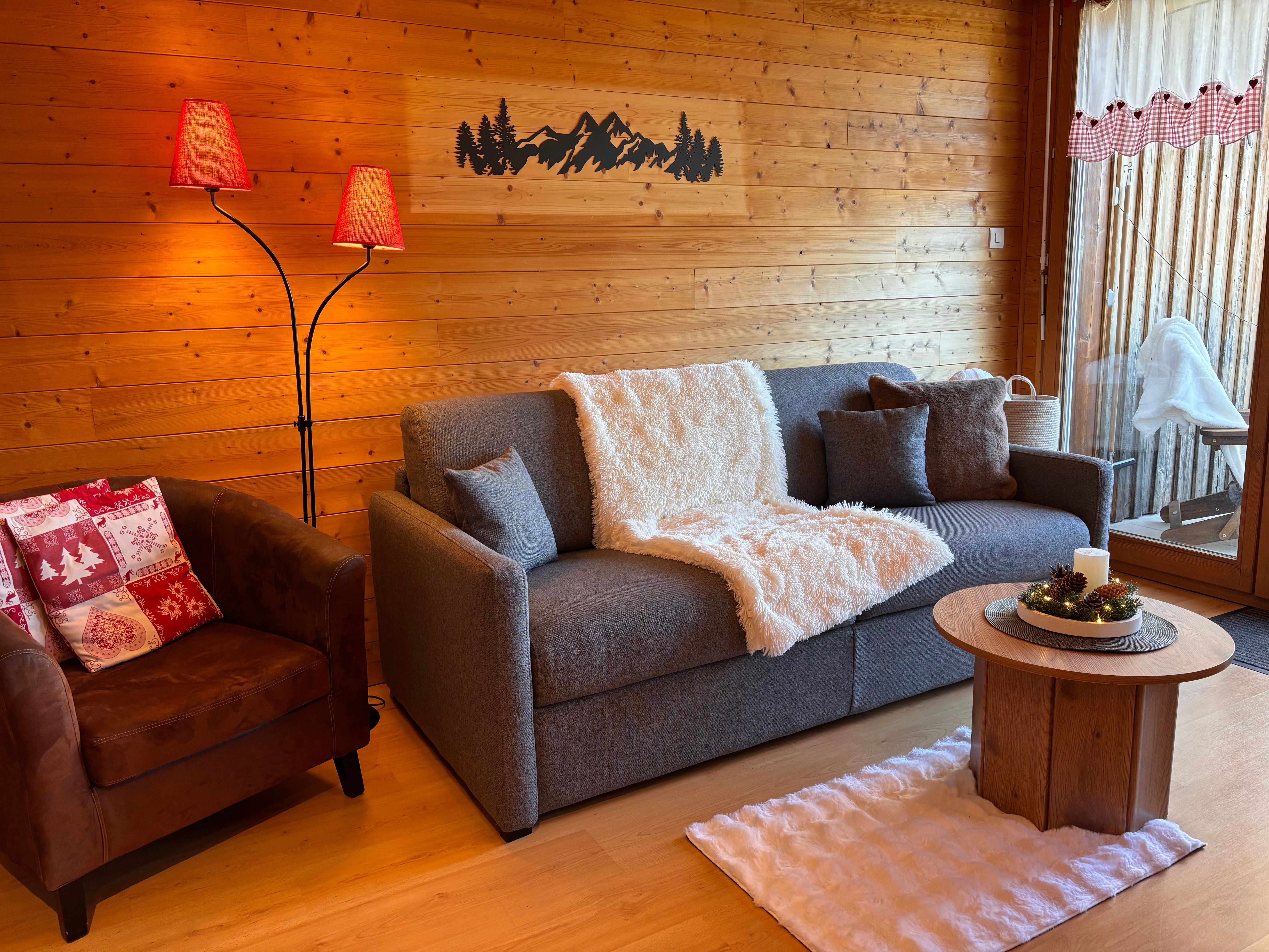 Salon avec canapé convertible - Appartement "Coup de Cœur" à Gérardmer