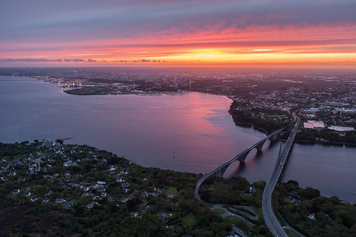 Brest Harbour with the Iroise Bridge