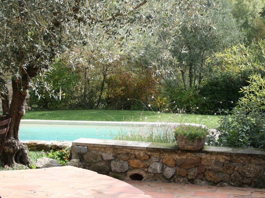A l'ombre de l'Olivier, vue sur la piscine