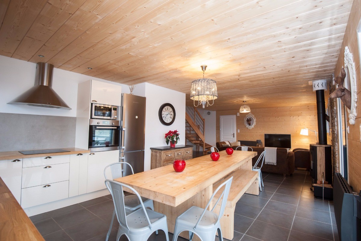 Pièce de vie - Chalet les Biches Isabella - Gérardmer Vosges