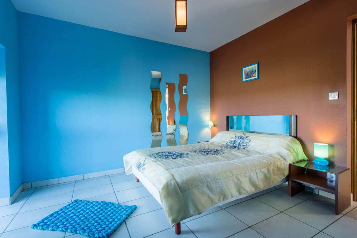 chambre bleu au rez de chaussé