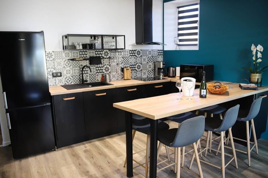 Cuisine  Gîte Appart'Edith La Neuville aux Larris