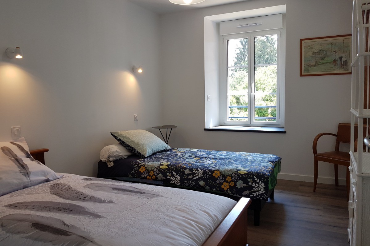 Chambre " Le blé en herbe" - 2 lits 90cm - la Ferme d'Alcide