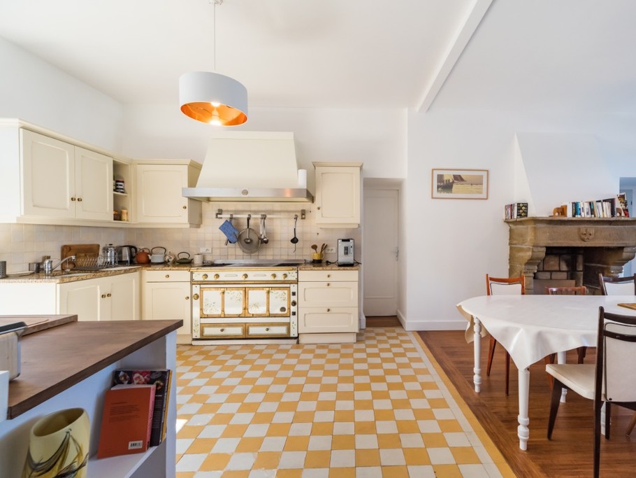 VILLA PERROSIENNE VUE MER - 12 personnes - PERROS-GUIREC - COTES D'ARMOR - BRETAGNE - cuisine équipée piano La Cornue