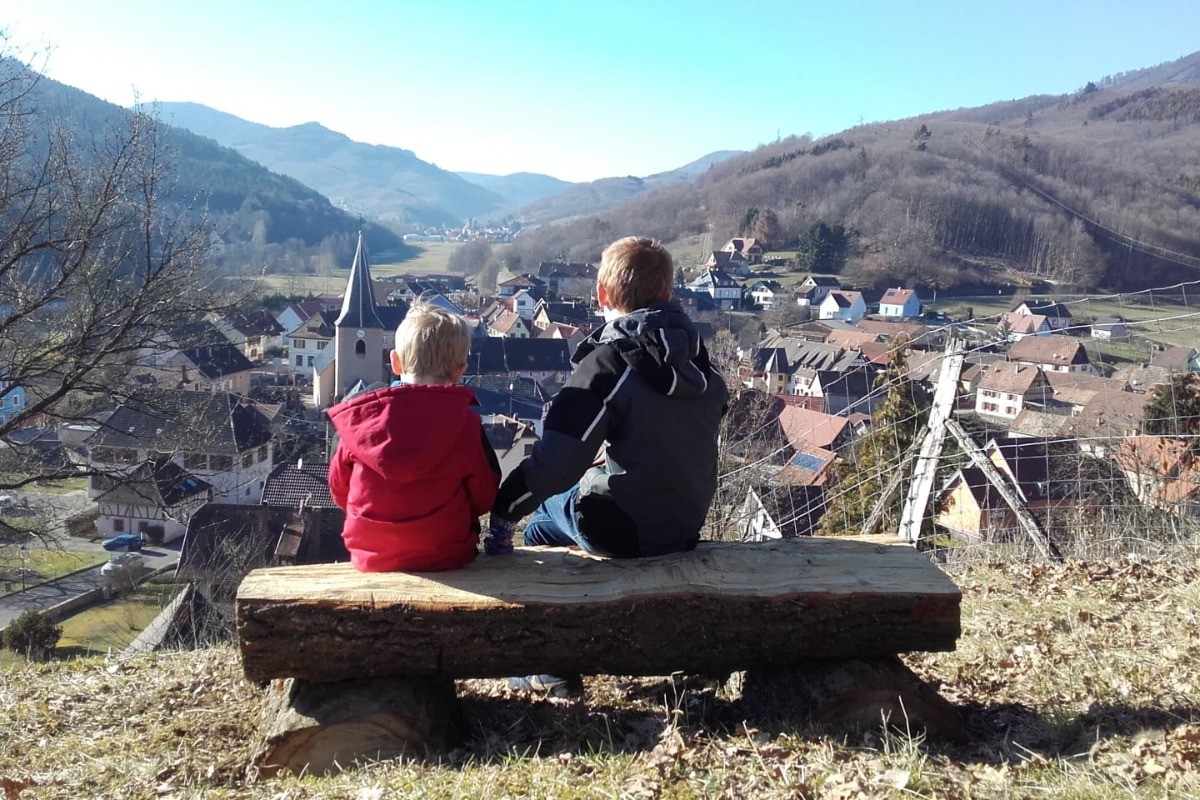Jardin "Vue sur le village et la Vallée".
