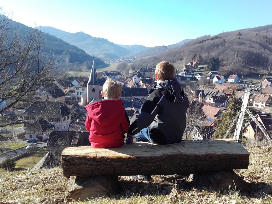 Jardin "Vue sur le village et la Vallée".
