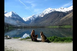 Elise Haverlan et Chéba lac de Génos