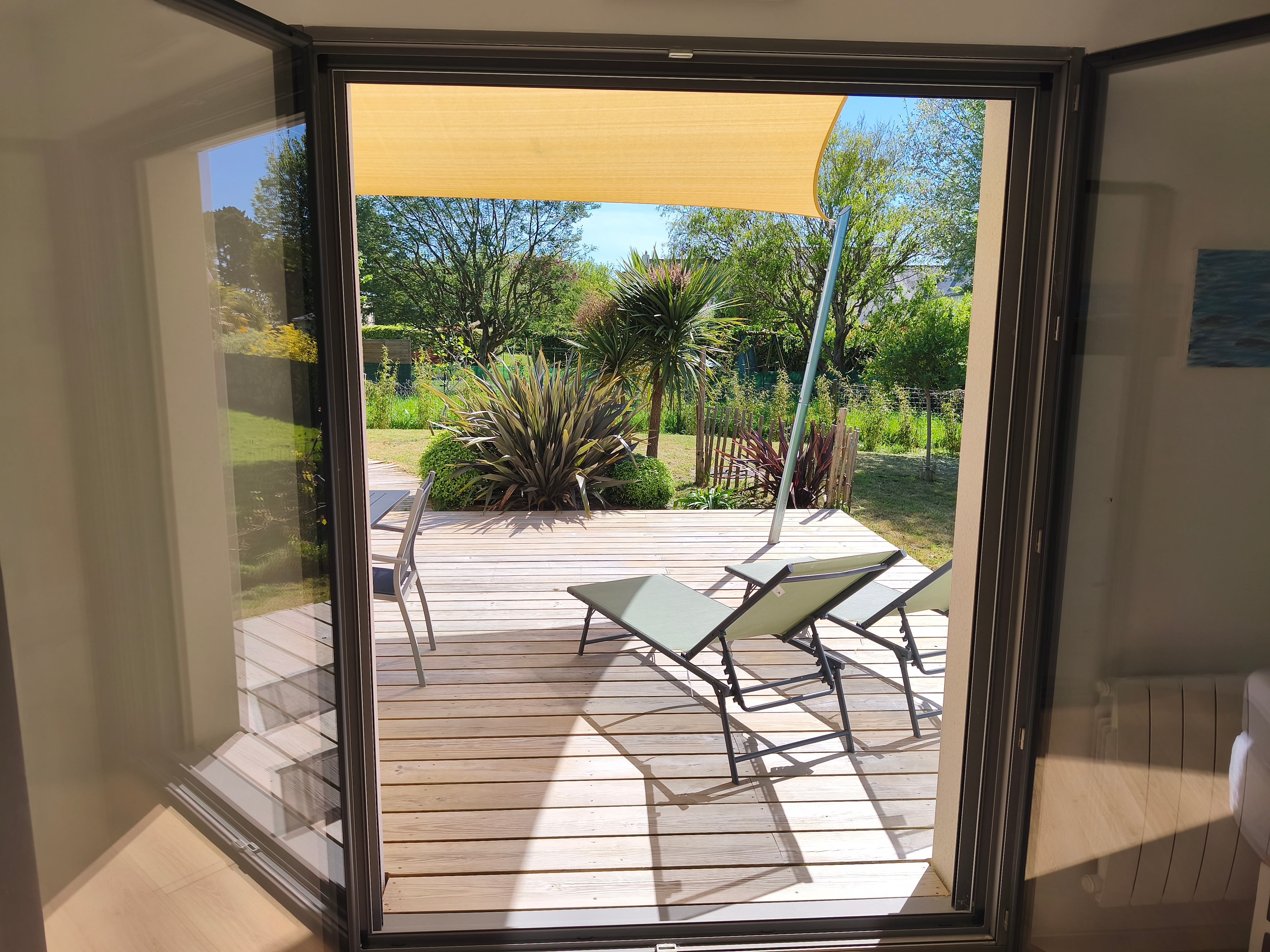View of the terrace from the bedroom.