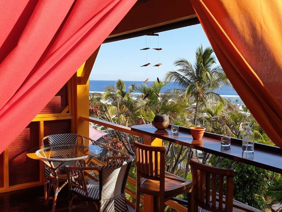 Bungalow Bois avec jacuzzi privatif - Poz Lagon chambre d'hôtes la Saline les bains