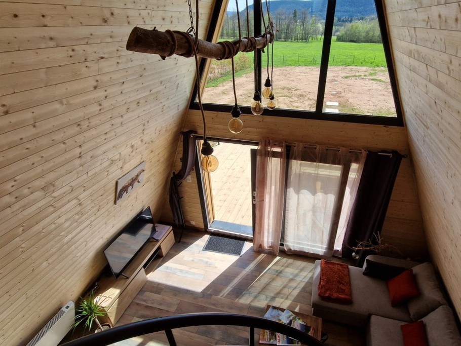 Chalet Renard - Le salon depuis la mezzanine