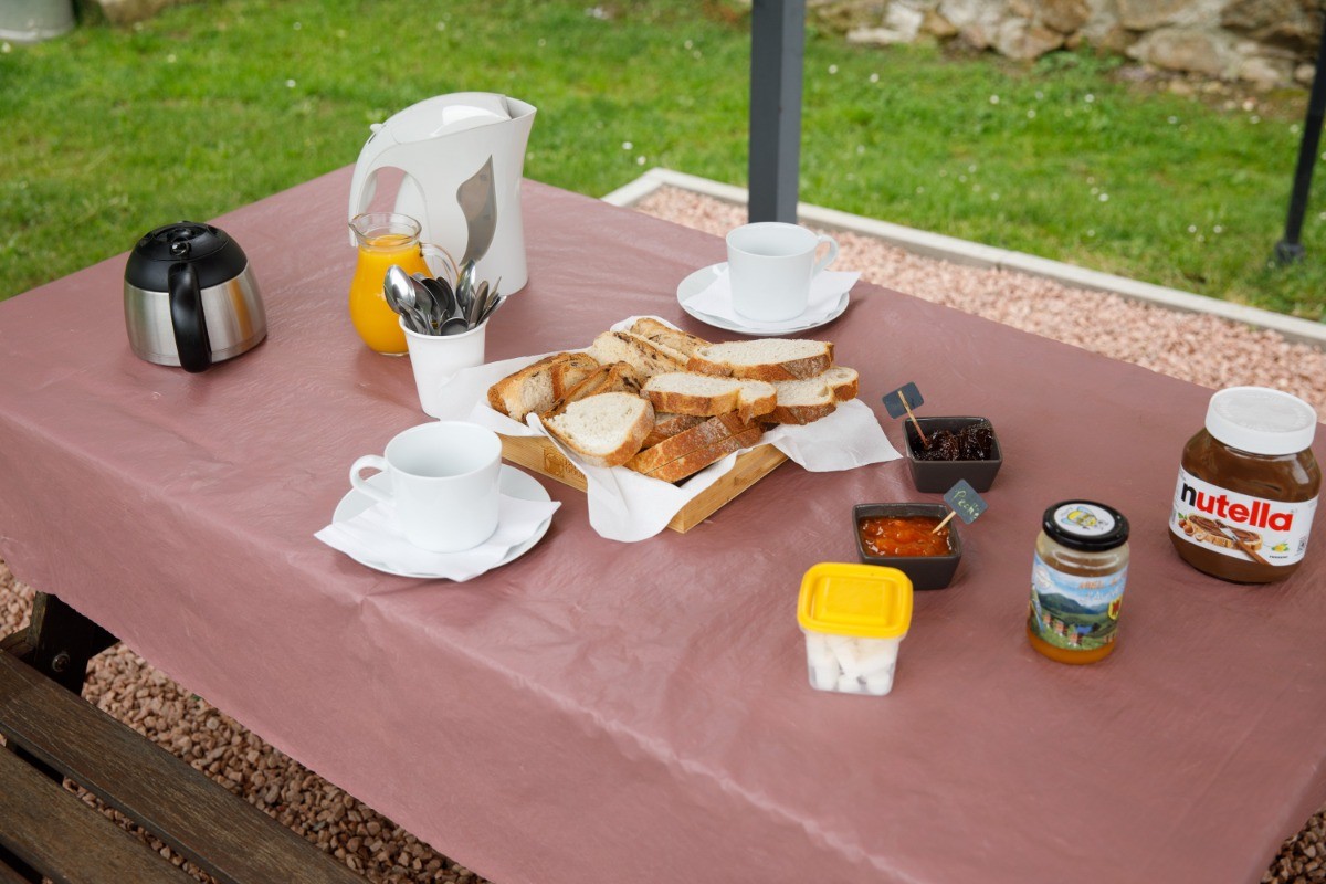 Exemple de petit déjeuner à l’extérieur