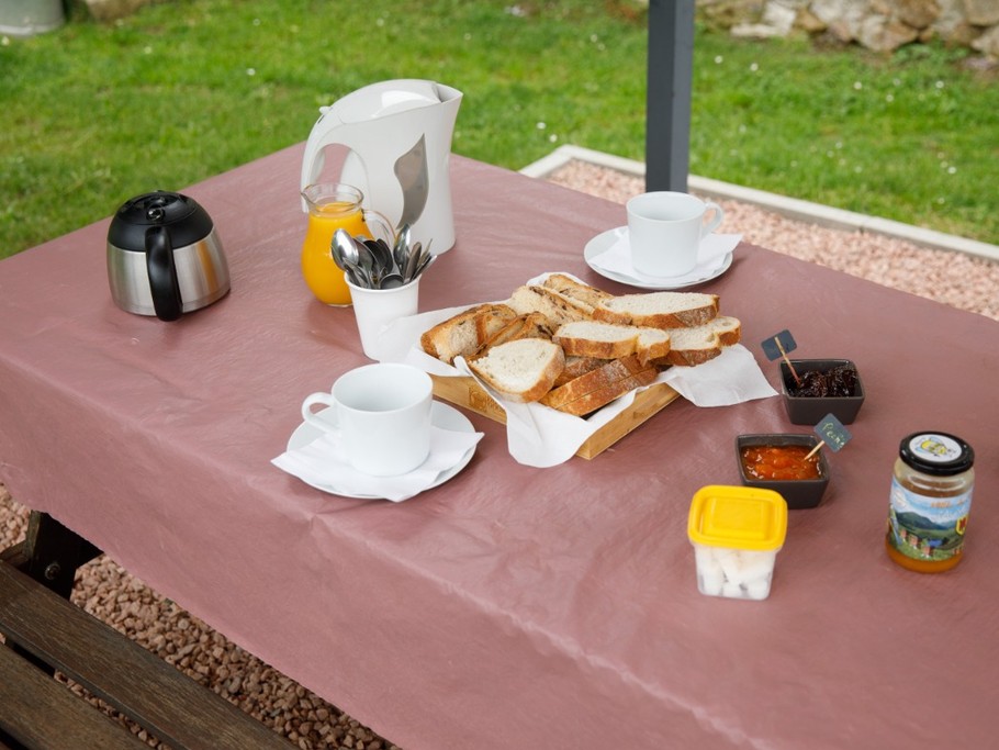 Exemple de petit déjeuner à l’extérieur