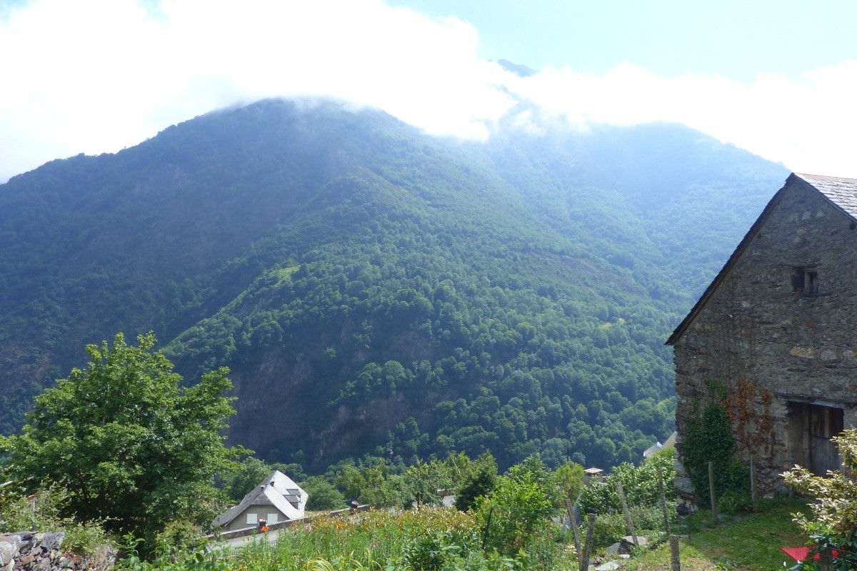Vue de la montagne du coin repas