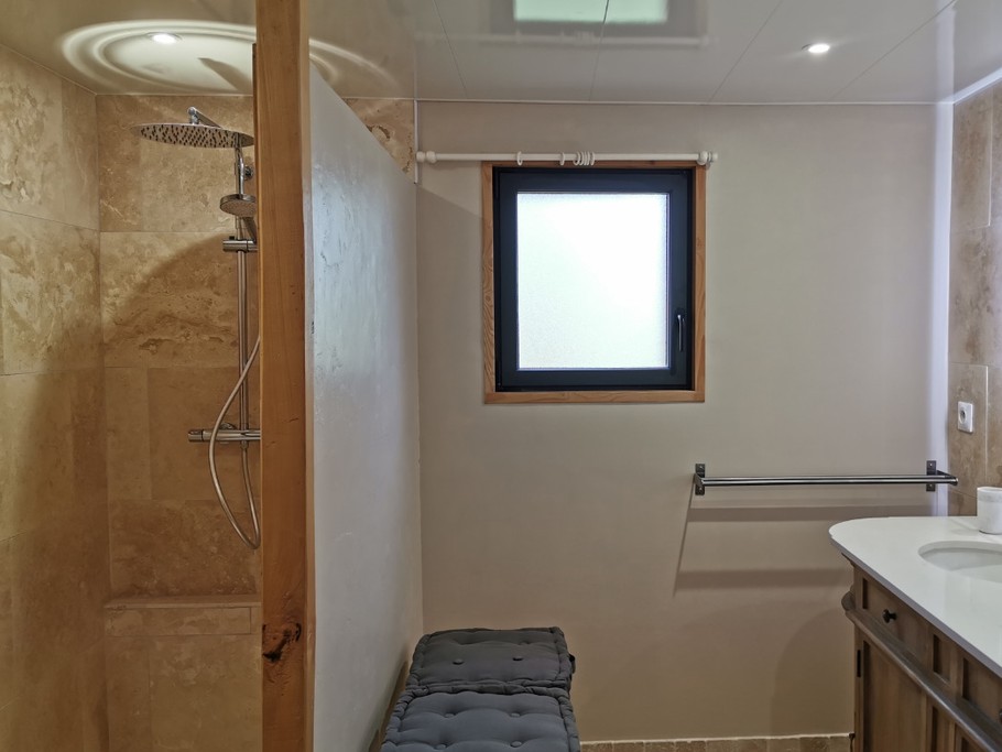 salle de bain, douche italienne, 2 vasques