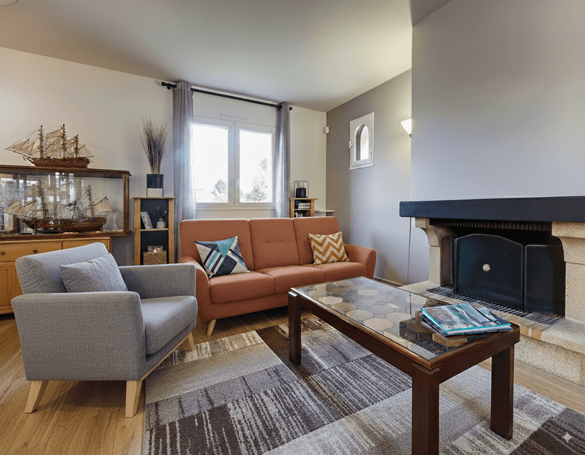 Canapé 3 places-fauteuils-Villa Bruyeride