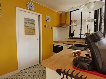 kitchen with coffee machine