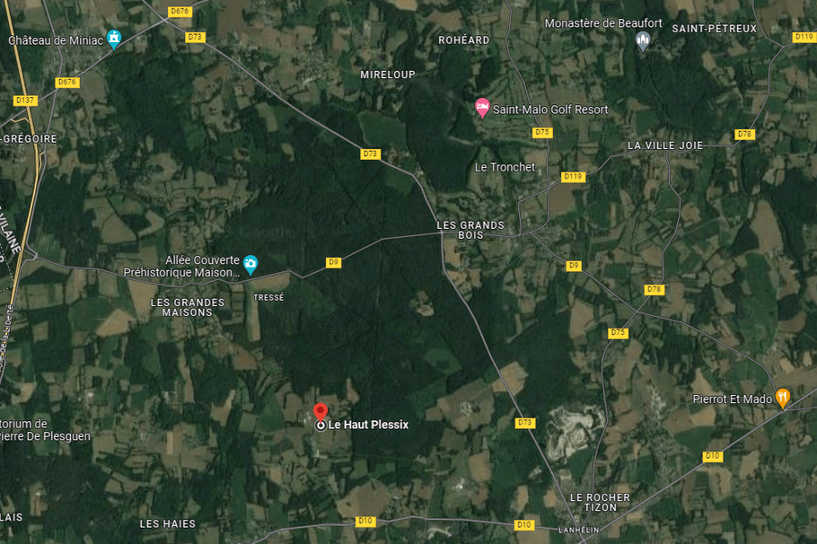 Le gîte se situe à deux pas de la Forêt du Mesnil, et proche du Golf de Saint-Malo (Le Tronchet).