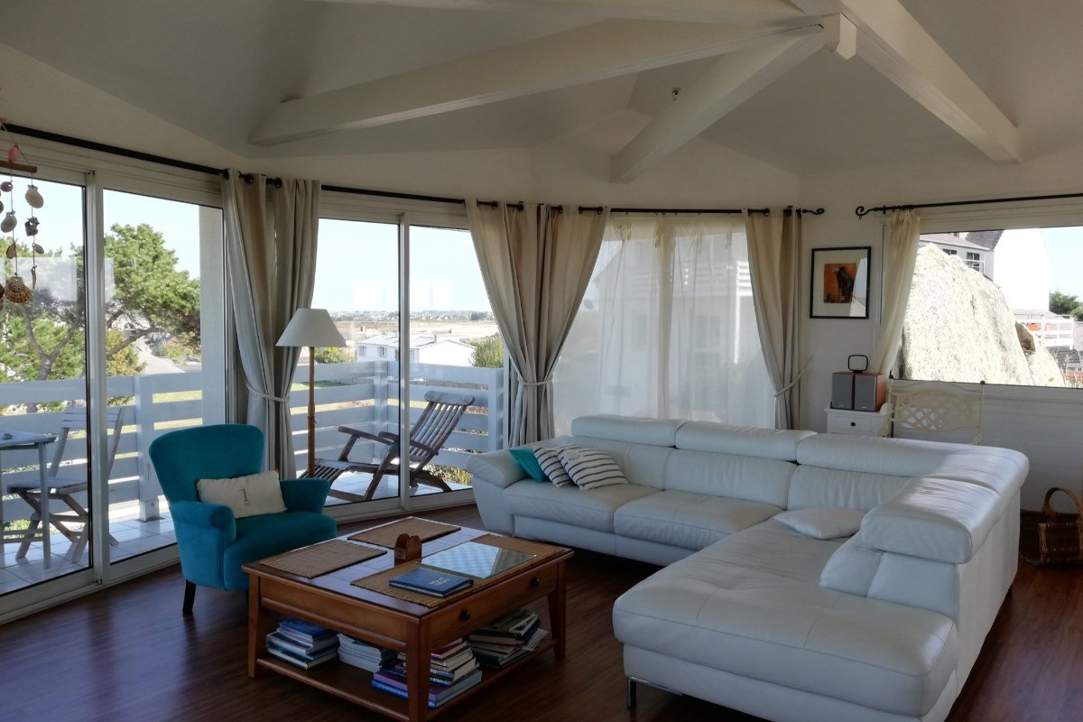 Salon avec vue mer