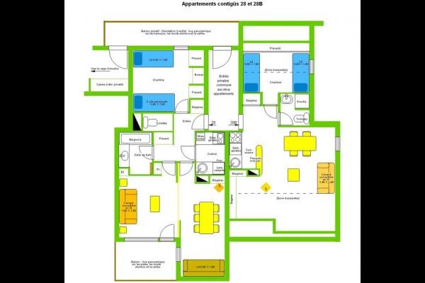 Plan des deux appartements