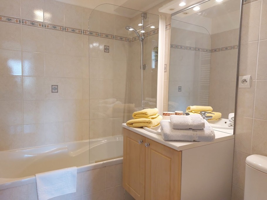 Bathroom bath/shower, vanity unit Agapanthe gîte